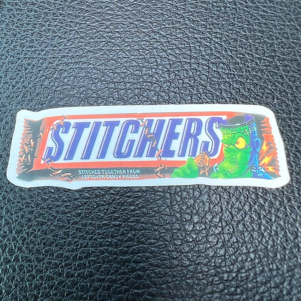 Stitchers Gross Crude Rude Blunt Brand Parody 80s 90s Blunt Funny Sticker